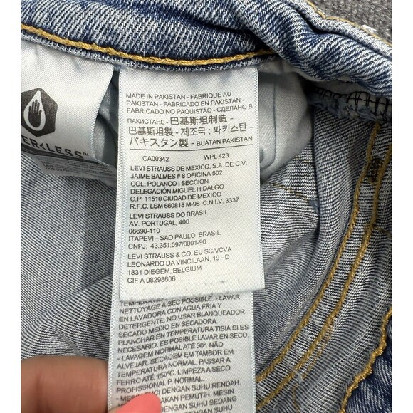 Levis 505 Jeans Men 38x32 (34x29.5) Blue Straight Leg Medium Wash - Picture 5 of 11